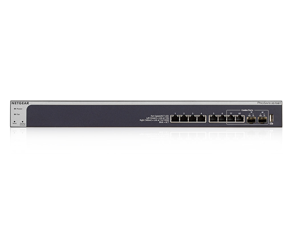 Netgear Smart Managed XS (10GBASE-T) - 8-port 10GbE switch Netgear XS708E