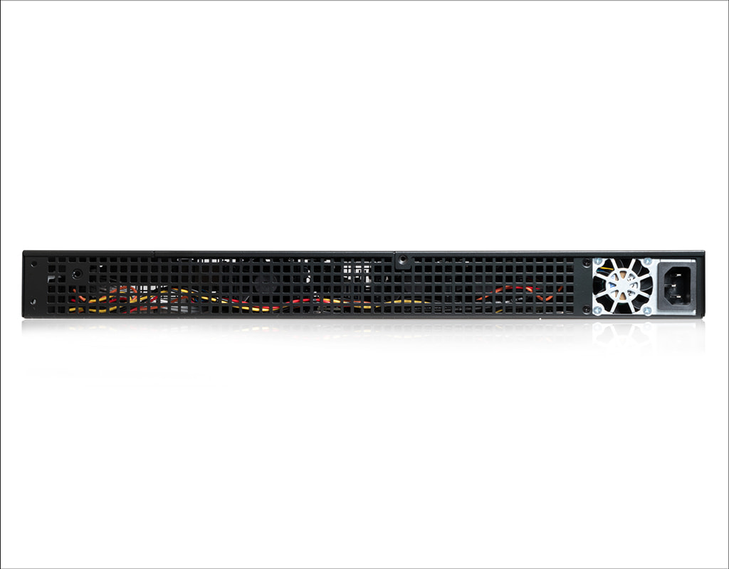1U Intel single-CPU RI1102D-F server - Rear view