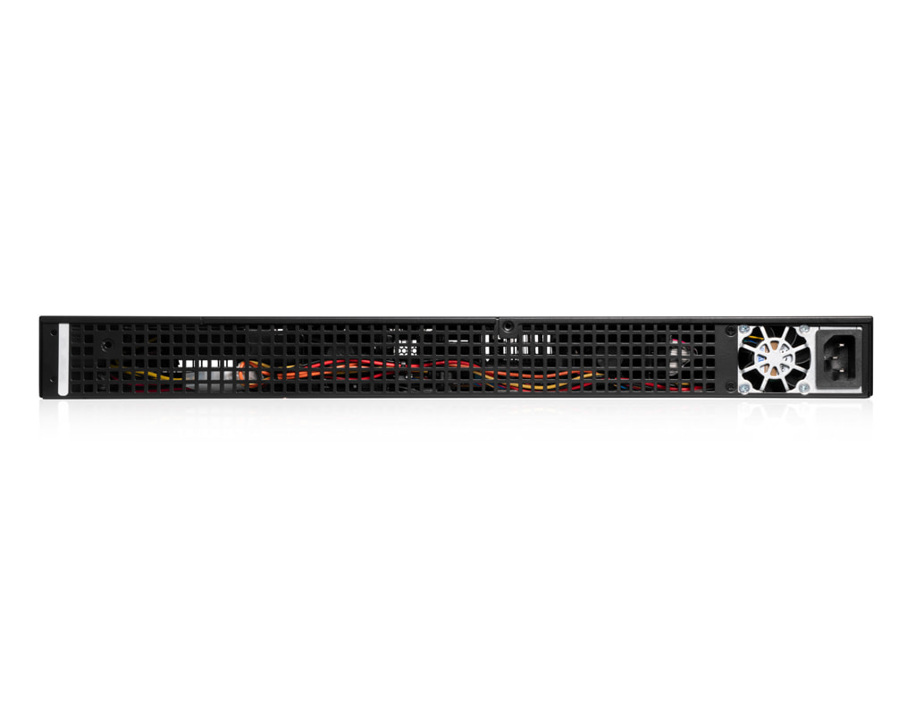 1U Intel single-CPU RI1101-SMXEFH server - back view