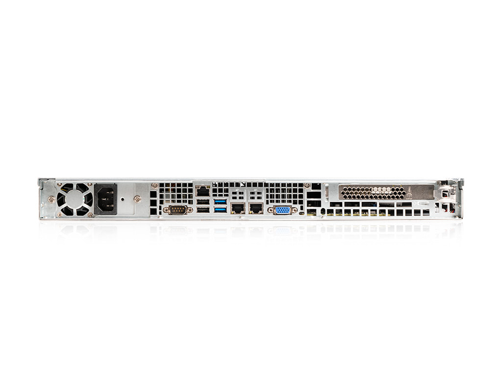 1U Intel Single-CPU RI1104H Server - Rear view Supermicro