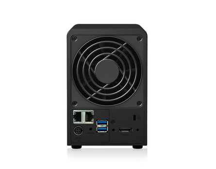 Synology DS713+ NAS for geo-redundancy - Rear view