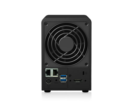 Synology DS713+ NAS für Geo-Redundanz - Rückansicht Synology DS713+ NAS für Geo-Redundanz - Rückansicht