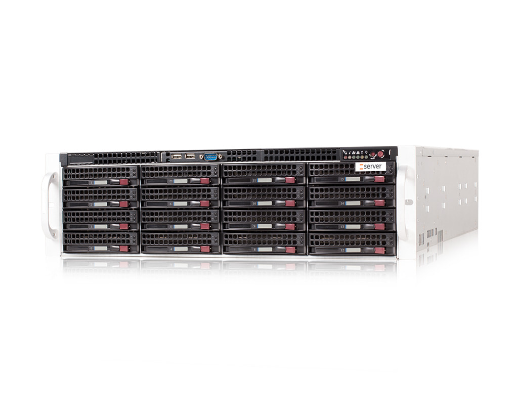 3U Intel Dual-CPU RI2316 Server - Front view 3U Intel Dual-CPU RI2316 Server - Front view