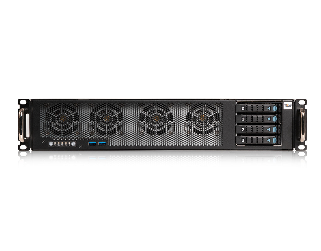 2U Intel single-CPU RI1204-AIXSG server - Front view
