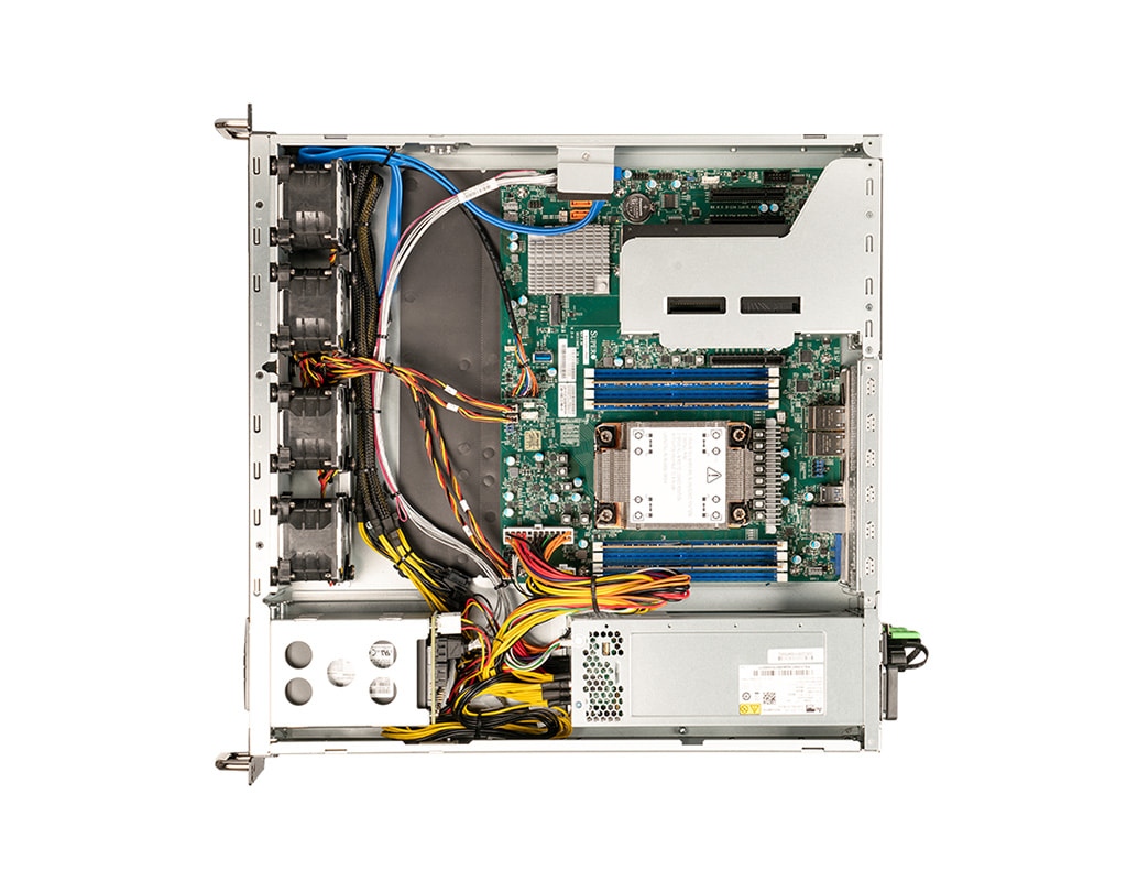 2U Intel single-CPU RI1204-AIXSG server - Internal view