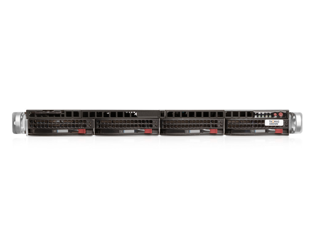 1HE Intel Single-CPU RI1104-SMXEH Server - Frontalansicht