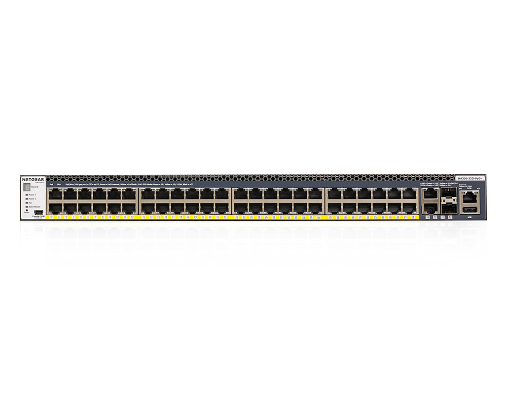 Netgear Fully Managed M4300 (1000BASE-T) - 48-port Gigabit switch Netgear M4300-52G-PoE+