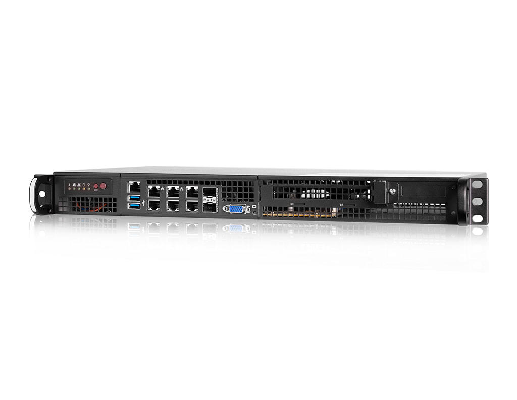 1U Intel single-CPU RI1102D-F server - Front view