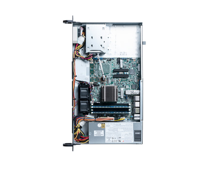 1U Intel single-CPU RI1102D server - Internal view