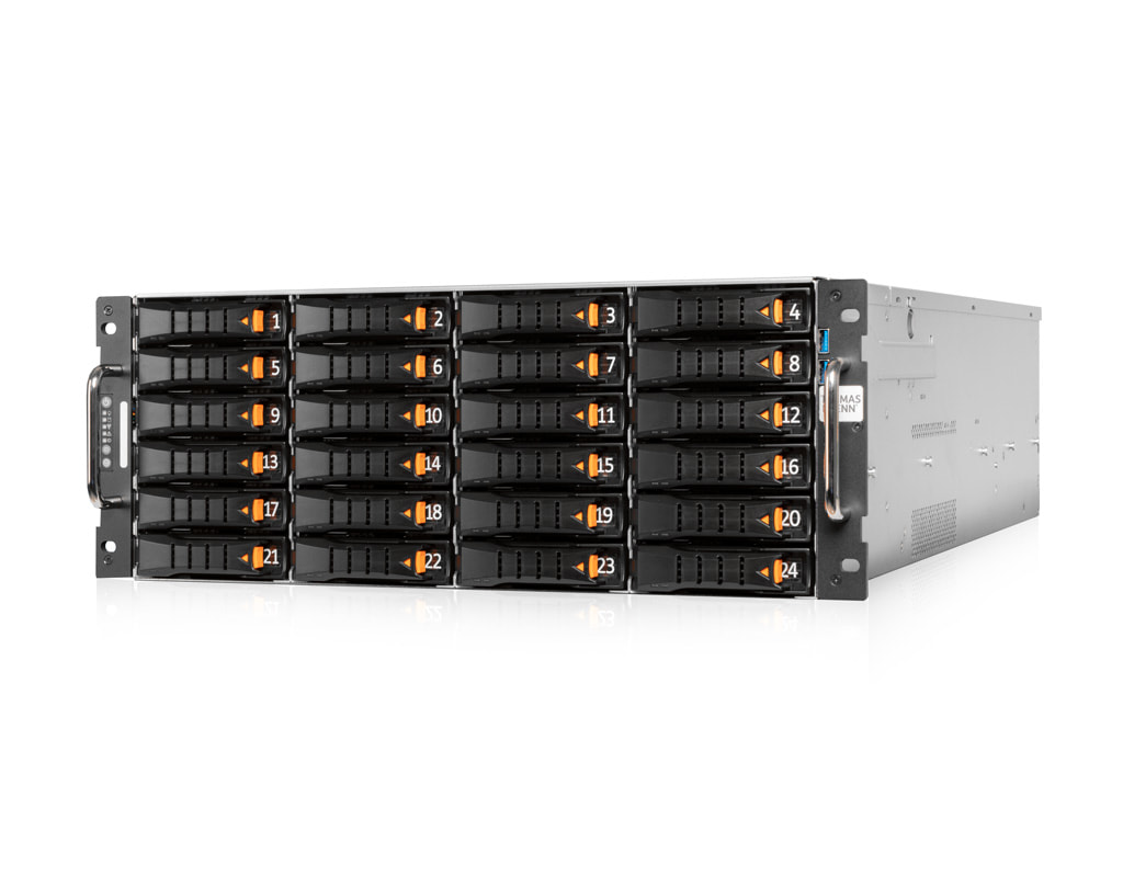 4HE AMD Single-CPU RA1424-AIEP Server - Frontansicht