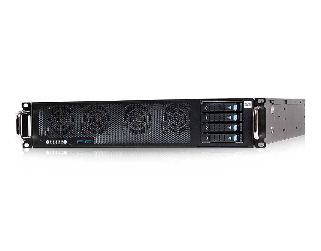 2U Intel single-CPU RI1204-AIXSG server - Front view