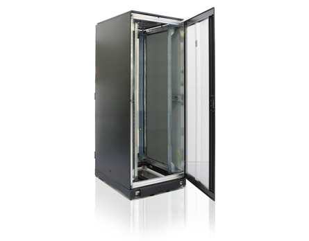 Server cabinet Knürr 41U x 800 x 1000 mm - Side view (right door)
