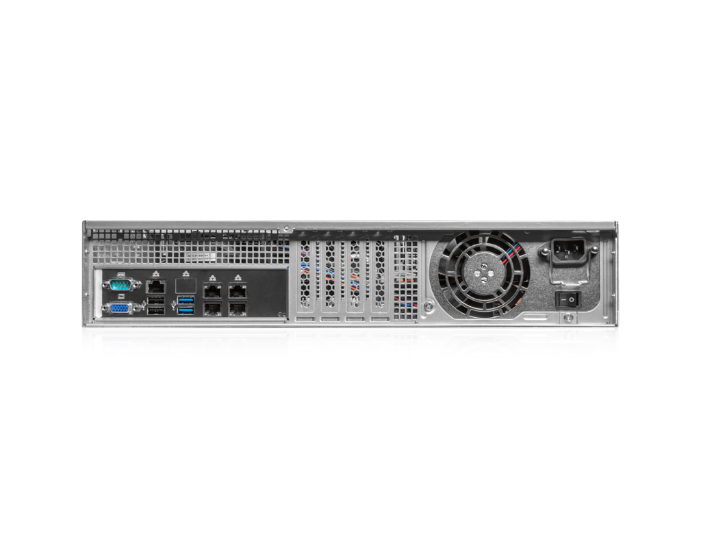 2HE Intel Single-CPU RI1204-CHXEH Server - Rückansicht 
