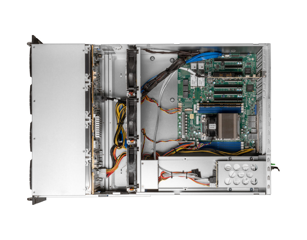 4HE AMD Single-CPU RA1424-AIEP Server - Innenansicht 