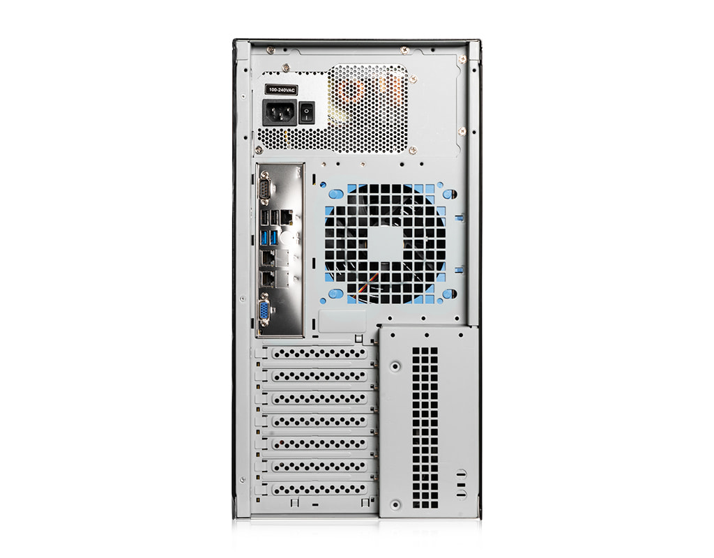Server-Tower Intel Single-CPU TI120+ - Rückansicht Server-Tower Intel Single-CPU TI120+ - Rückansicht