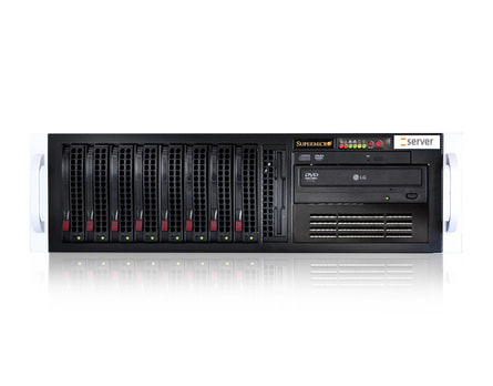 3HE Intel Dual-CPU RI2308 Server - Frontalansicht 3HE Intel Dual-CPU RI2308 Server - Frontalansicht