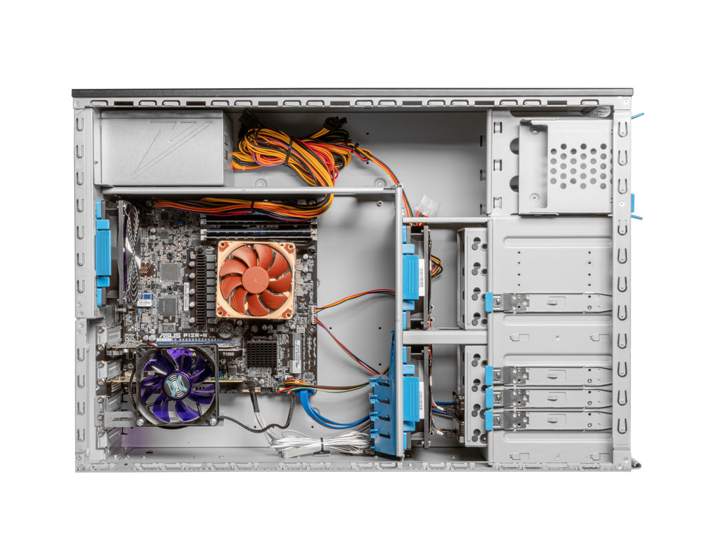 Tower server Intel single-CPU TI1508-CHXE - Internal view