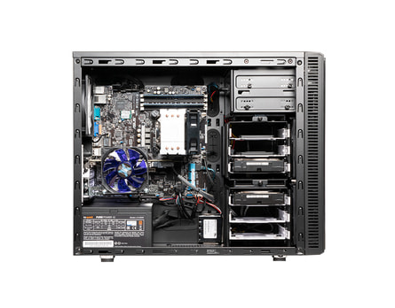 Server-Tower Intel Single-CPU TI106S - Innenansicht Asus Mainboard Server-Tower Intel Single-CPU TI106S - Innenansicht Asus Mainboard
