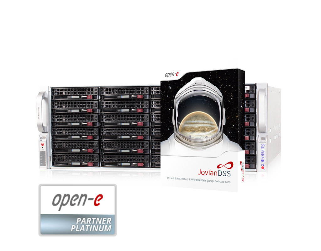 RA1436 On & Offsite Data Protection Host (Open-E) - Frontansicht Open-E Platinum-Partner RA1436 On & Offsite Data Protection Host (Open-E) - Frontansicht Open-E Platinum-Partner