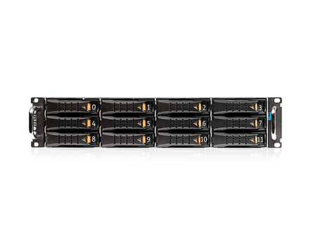 2HE AMD Dual-CPU RA2212-AIEPN Server - Frontalansicht