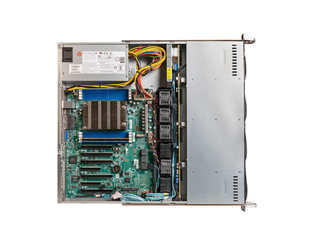 1HE AMD Single-CPU RA1104-SMEPH Server - Innenansicht Supermicro