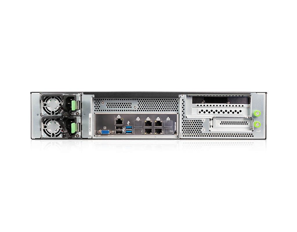 2U Intel single-CPU RI1204-AIXSG server - Rear view