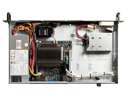 1U Intel single-CPU RI1101H server - Internal view