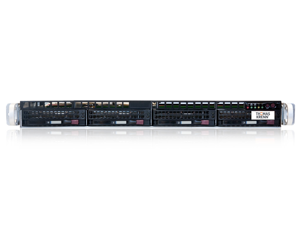 1U Intel single-CPU RI1104-SMXSH server - Front view
