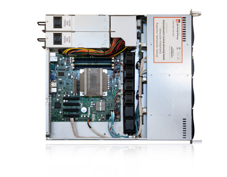 1U Intel Single-CPU SC813MR Server - Internal view
