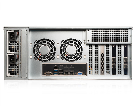 4U AMD Dual-CPU RA2424 Server - Rear view