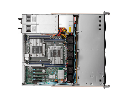 1HE Intel Dual-CPU RI2104H Server Scalable - Innenansicht