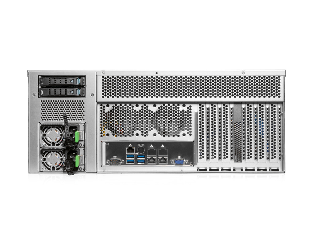 4HE AMD Single-CPU RA1424-AIEP Server - Rückansicht 