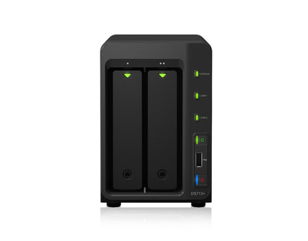 Synology DS713+ NAS for geo-redundancy - Front view