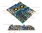 Server-Tower Intel Dual-CPU TI204L LowNoise - Mainboardbeschriftung