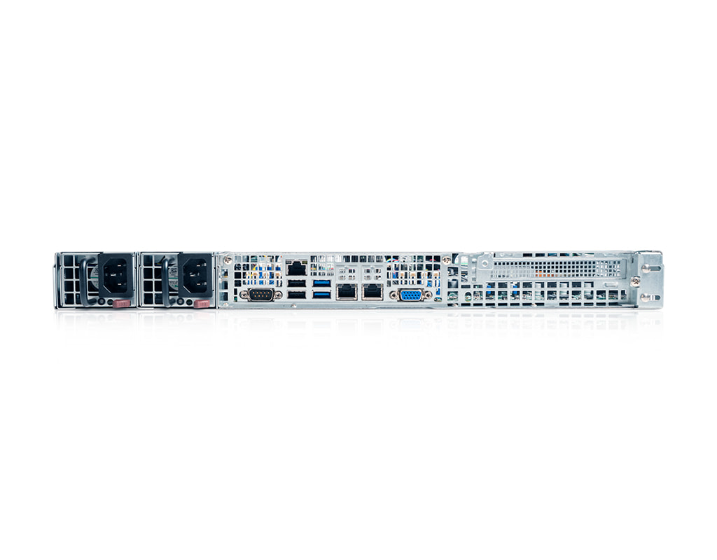 1HE Intel Single-CPU RI1104-SMXSH Server - Rückansicht