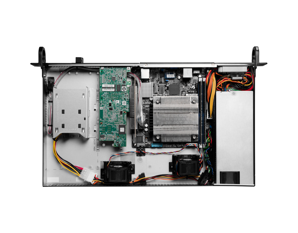 1U Intel single-CPU RI1101-SMXEFH server - Internal view