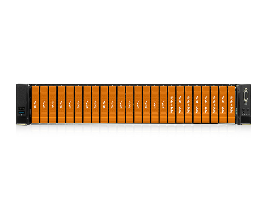Proxmox VE Ceph HCI (RA2224) - Front view PCIe