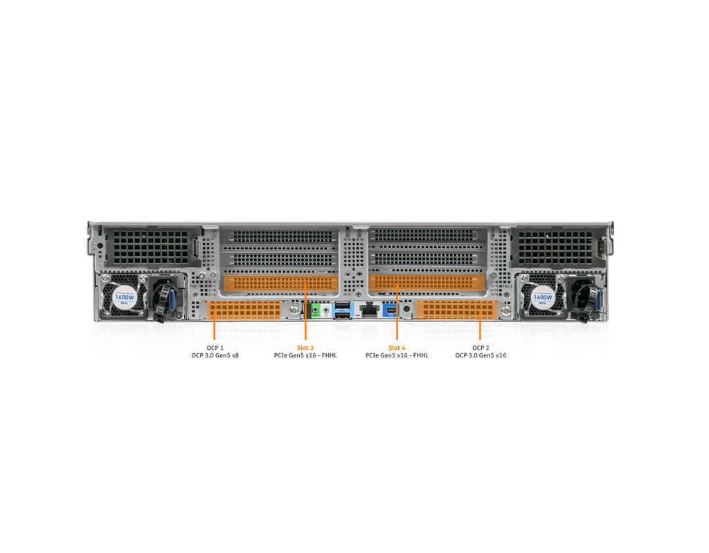Proxmox VE Ceph HCI (RA2224) - Rear view PCIe Proxmox VE Ceph HCI (RA2224) - Rear view PCIe