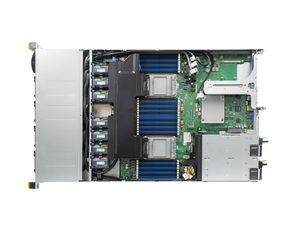 1HE Intel Dual-CPU RI2110-TKXSN Server - Innenansicht