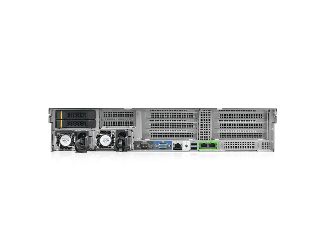 2HE Intel Dual-CPU RI2224-TKXSN Server - Rückansicht