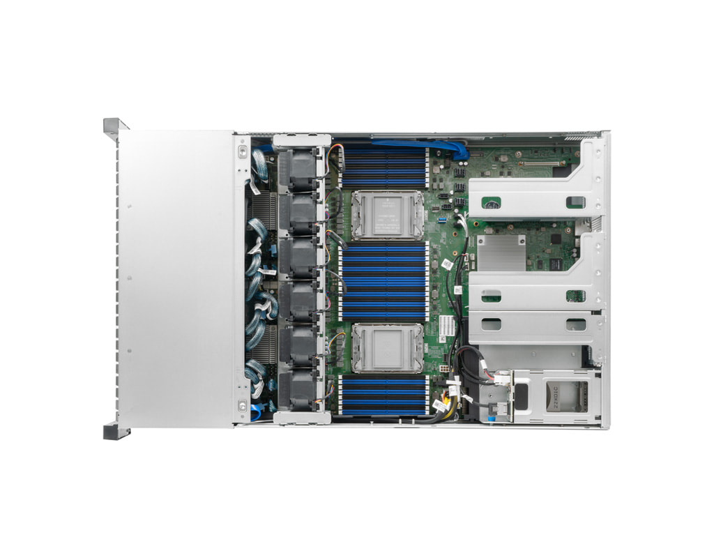 2HE Intel Dual-CPU RI2224-TKXSN Server - Innenansicht