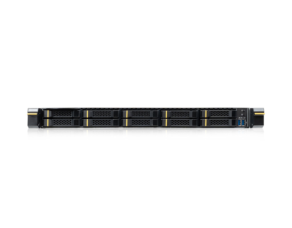 1HE Intel Dual-CPU RI2110-TKXSN Server - Frontalansicht