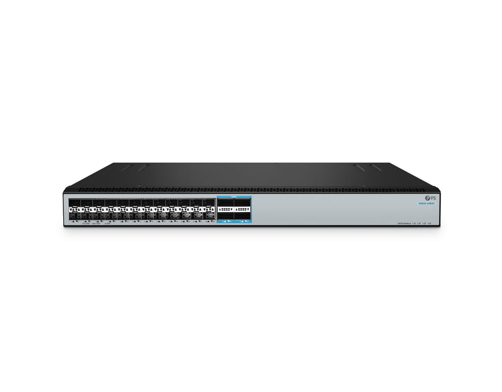 FS 25/100GbE Switch S5850-24B4C  (24x25GbE & 4x100GbE)