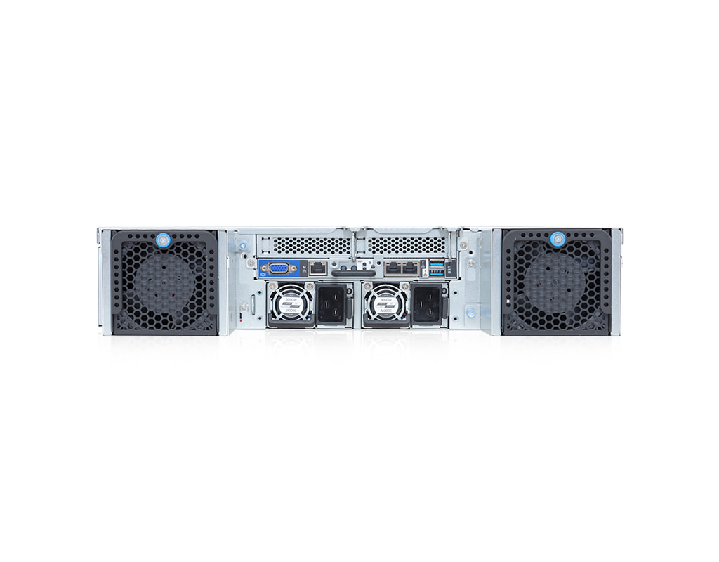 2HE AMD Single-CPU RA1208-GIEPG Server - Rückansicht 2HE AMD Single-CPU RA1208-GIEPG Server - Rückansicht
