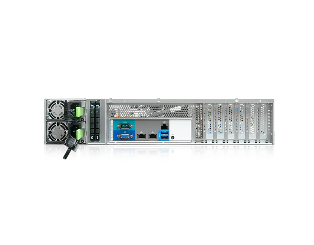 2HE AMD Single-CPU RA1208-AIEPN+ Server - Rückansicht