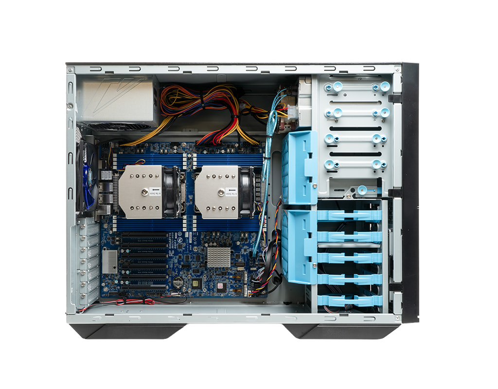 Server-Tower Intel Dual-CPU TI2506-INXSN+ - Innenansicht