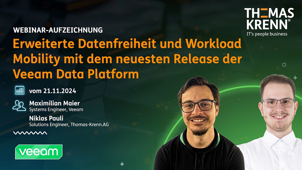 Enhanced data freedom and workload mobility with the latest release of the Veeam Data Platform Enhanced data freedom and workload mobility with the latest release of the Veeam Data Platform
