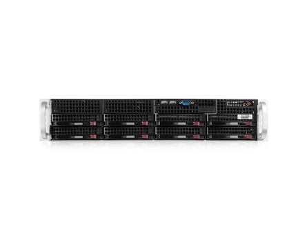 2HE Intel Single-CPU RI1208-SMXS+ Server - Fontalansicht 2HE Intel Single-CPU RI1208-SMXS+ Server - Fontalansicht