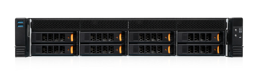 2HE Intel Single-CPU RI1208-AIXSN+ Server - Frontalansicht Produktliste 2HE Intel Single-CPU RI1208-AIXSN+ Server - Frontalansicht Produktliste