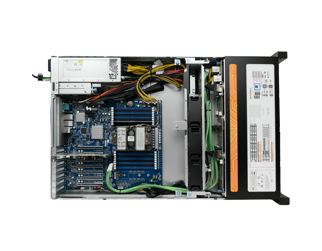 2HE Intel Single-CPU RI1212-AIXSN+ Server - Innenansicht 2HE Intel Single-CPU RI1212-AIXSN+ Server - Innenansicht